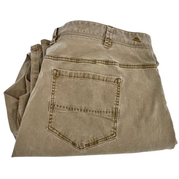 Tommy Bahama Pants Mens 44 (44x29 ACTUAL) Khaki Tan Coastal Wash + Pockets - Picture 1 of 10